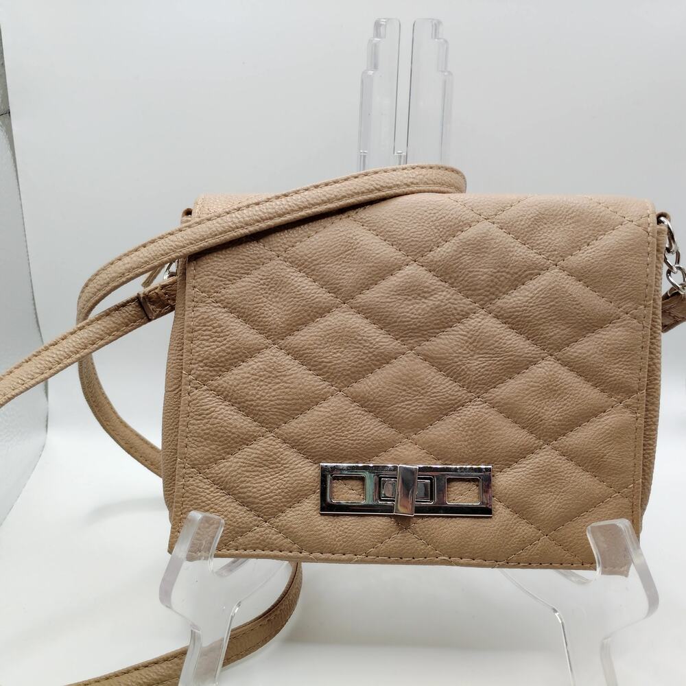 Candie's Pink Quilted Crossbody Bag Faux Leather Chain Strap Purse